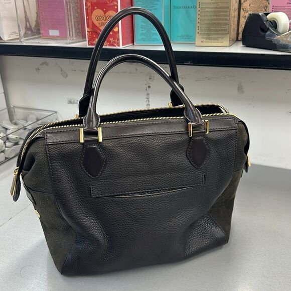 Michael Kors Collection Crocodile Embossed Purse Dark Brown - Picture 2 of 7